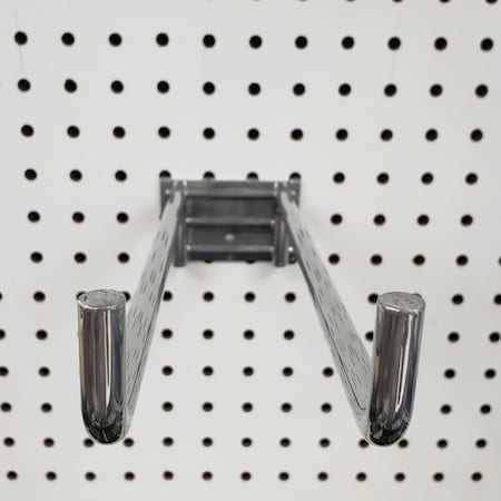 Trion 12 in. 375 Silver Metal Double Arm Heavy Duty Utility Display Hooks Peg Hook 5 pk TR21-12CPCH-5